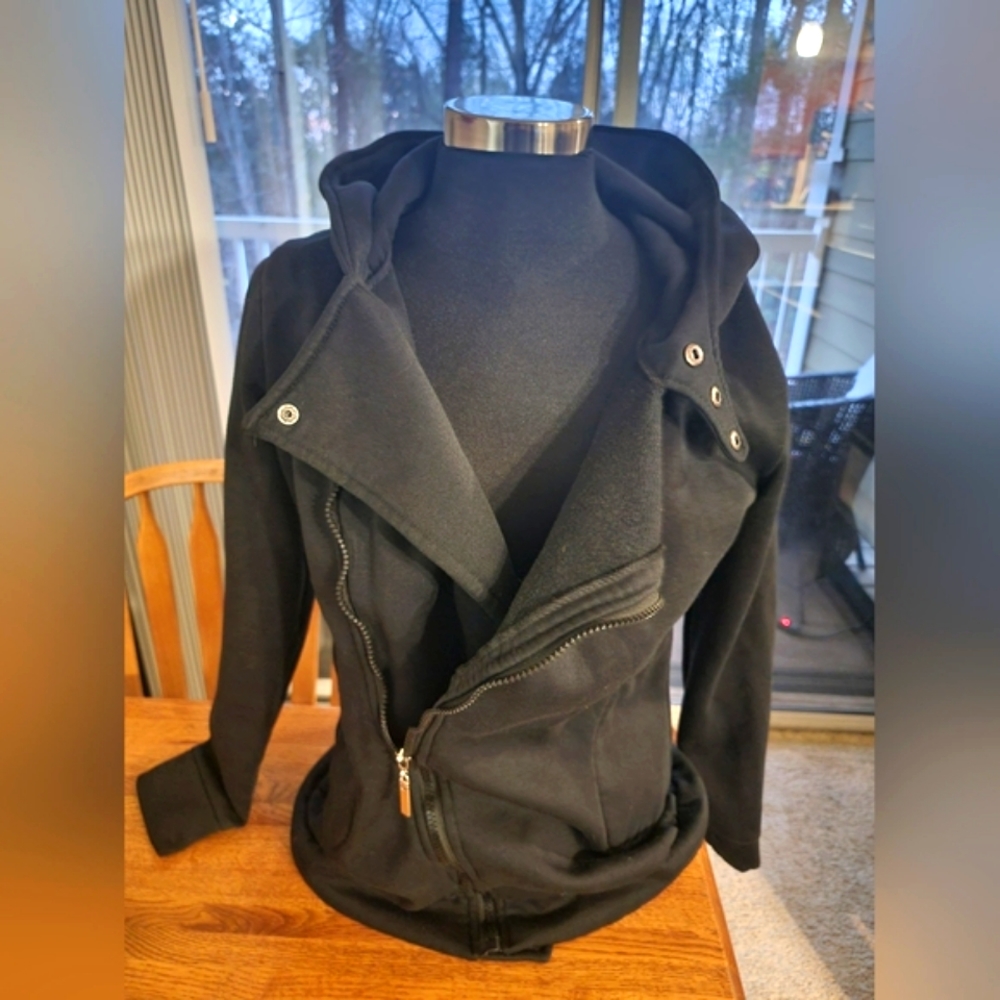 3 for $20! Black Women's Jacket with Asymmetrical Zipper